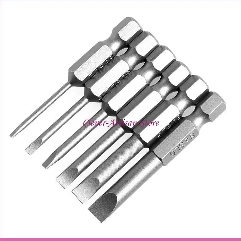 E06B 6pcs/set 50mm 2,0-6,0 mm per pezzi cacciaviti a footbato