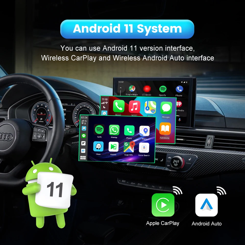 Carlinkit 5 CarPlay ミニ Ai ボックスワイヤレス CarPlay ワイヤレス Android 自動アウディマツダトヨタ Netflix 用 YouTube 4G LTE GPS