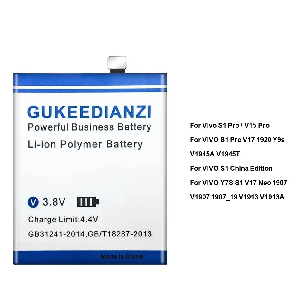 

Mobile Phone Battery Long Lasting B-G6 B-H0 B-K3 4300-5500mAh For Vivo y7s S1 China V17 1907 Pro