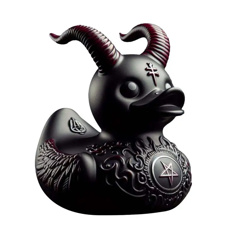 Duckieville Duck Statue Satan Duck Punk Duck Death Rock Duck Lady Valentina Goth Girl Duck Resin Ornament Collectible Gift