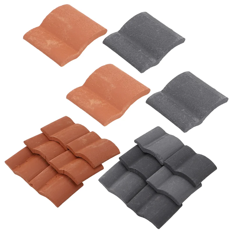 WOWFU-200 قطعة بلاط السقف بناء مجموعة البلاط المصغر دمية صغيرة Shingles بلاط وهمية المشهد حديقة Diorama تسقيف #1