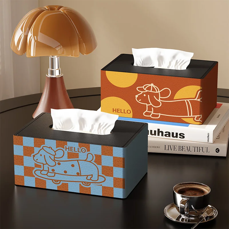 

Dopamine Animal Design Tissue Box Creative High End Desktop Tissue Holder Tea Table Bedroom Bedside Modern Minimalist Style