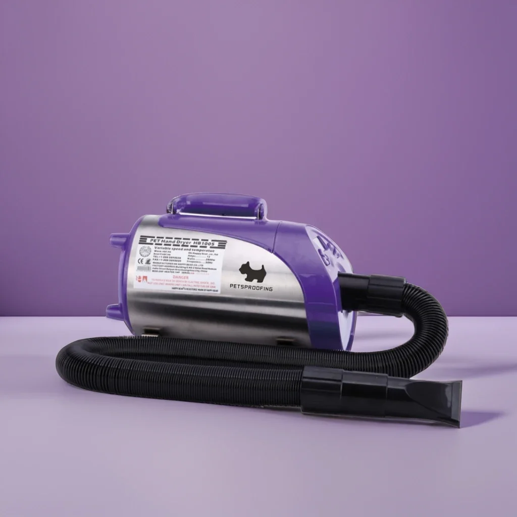 

Petsproofing Smart Pet Water Blower Single Motor High Power Mute Large Dog Hair Dryer with Novelty Design Made Stainless Steel