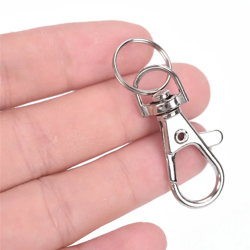 10pcs Classic Metal Swivel Trigger Lobster Clasps Clip Snap Hook Key Chain Ring Outdoor Lanyard Craft Bag Parts Pick Keyring