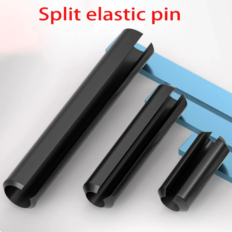 M1.5 M2 M2.5 M3 M4 M5 M6 Black Elastic Split Pin Spring Cylindrical Pin Cylindrical Hollow Dowel