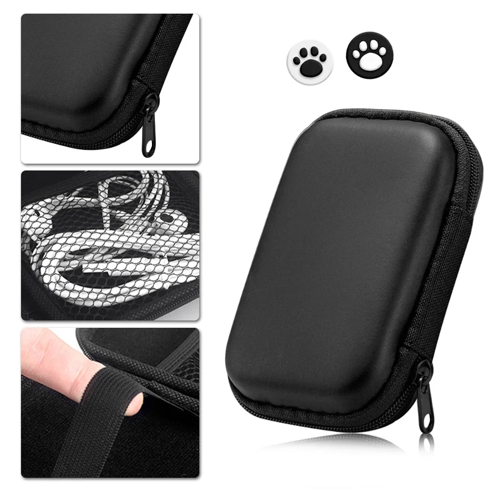 Portable Hard Carrying Case with 2 Joystick Caps Handheld Game Console Carrying Bag for Miyoo Mini Plus/RG35XX/R36S/R35S