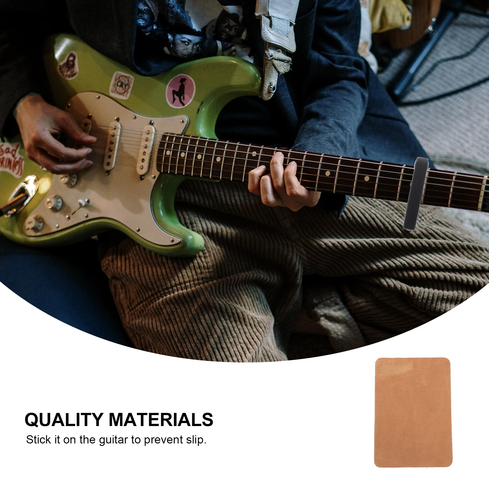 

Pipa Non-slip Mat Cattlehide Musical Instrument Practice Pad Small Size Storage Convenient Replacement Long Use Dirt Resistant