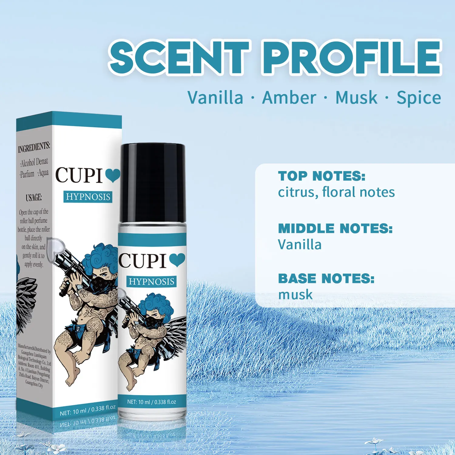 Cupidos de hipnosis Roll-on de 10ML, colonia de feromonas Original para hombres, Eau de Parfum, fragancia de larga duración, muestras de Perfumes para hombres
