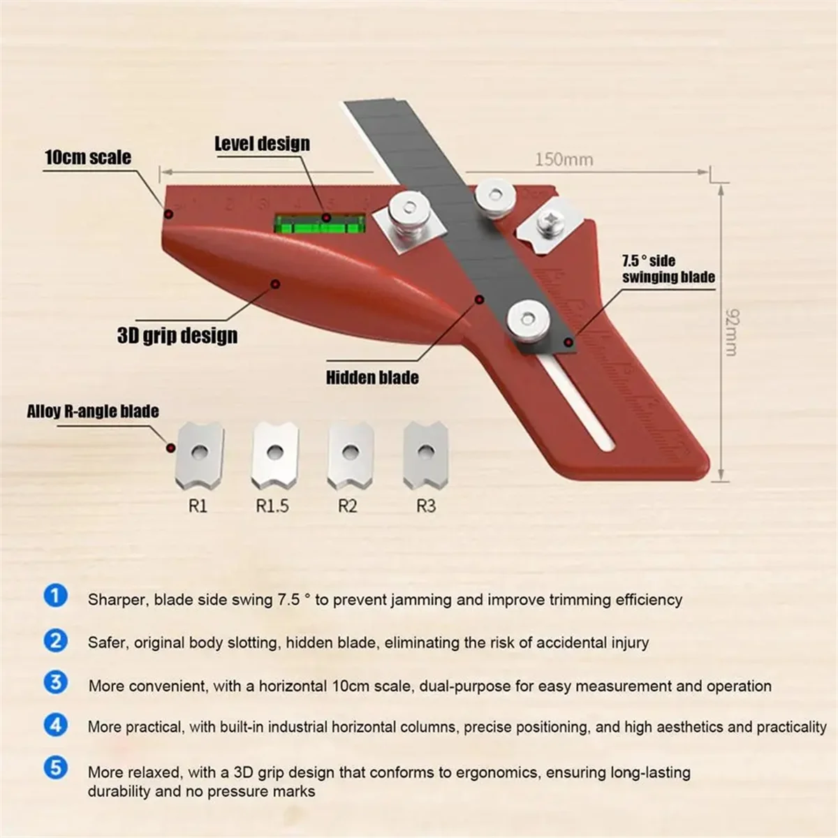 Edge Banding Cutter Wood Chamfering Fillet Chamfering Fillet Scrapers Woodworking Hand Trimming