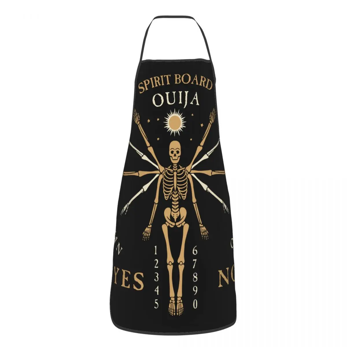 Spirit Ouija Board With Skeletons Aprons Women Men Kitchen Chef Witchcraft Halloween Tablier Cuisine for Cooking Baking Painting