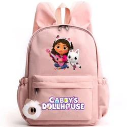 Cute Gabby's Dollhouse Backpack for Girl Boy Student Teenager Rucksack Women Casual School Bags Travel Rabbit Ears Mochila