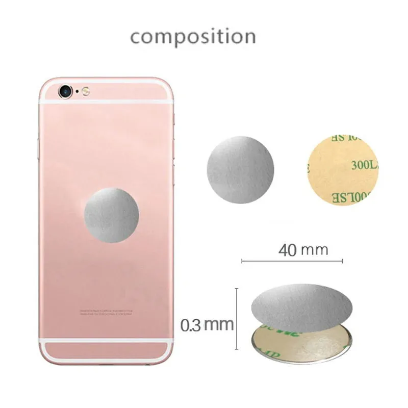 10pcs 40mm 35mm 30mm 25mm 20mm Metal Plate disk iron sheet for Magnet Mobile Phone Holder For Magnetic Car Phone Stand holders