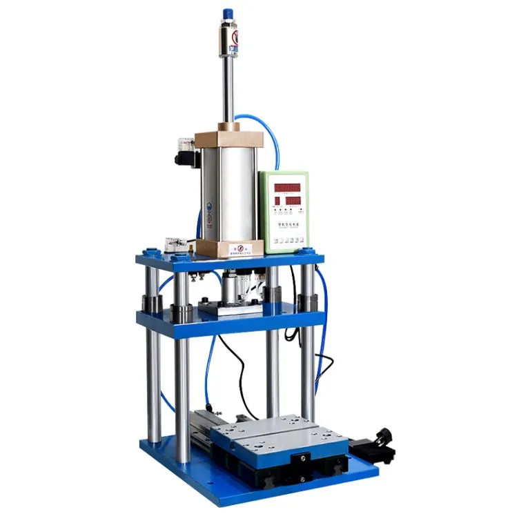 Four Column Pneumatic Punch Press Machine Motor Pump / Air Powered Punching Stamping Machine / Small Desktop Model 220V/380V