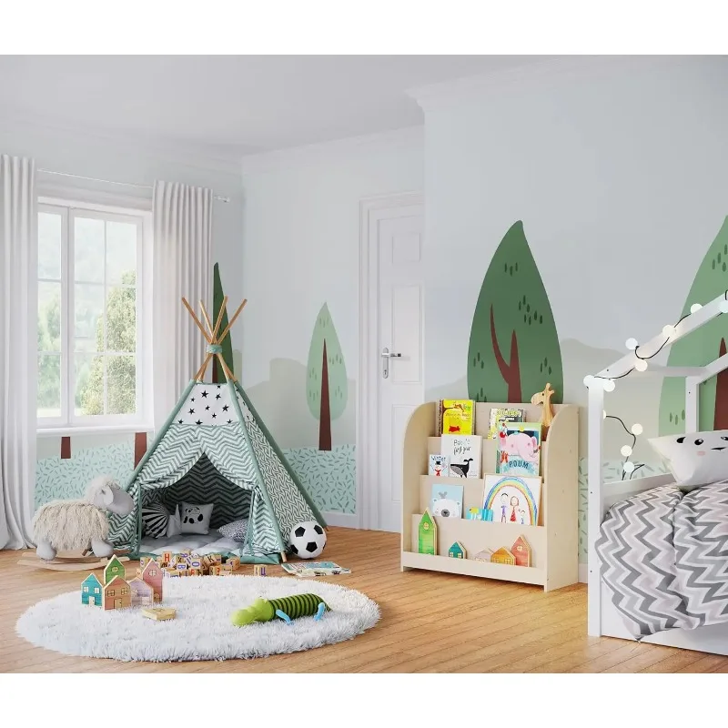 Libreria per bambini in legno con 4 ripiani Dimensioni libreria per bambini