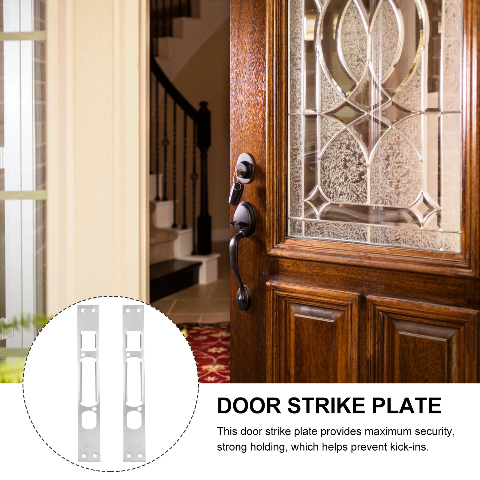 

5Pcs Door Frame Buckle Reinforcement Plate Security Durable Wear Resistant Furniture Hinge Door Guard Hardware
