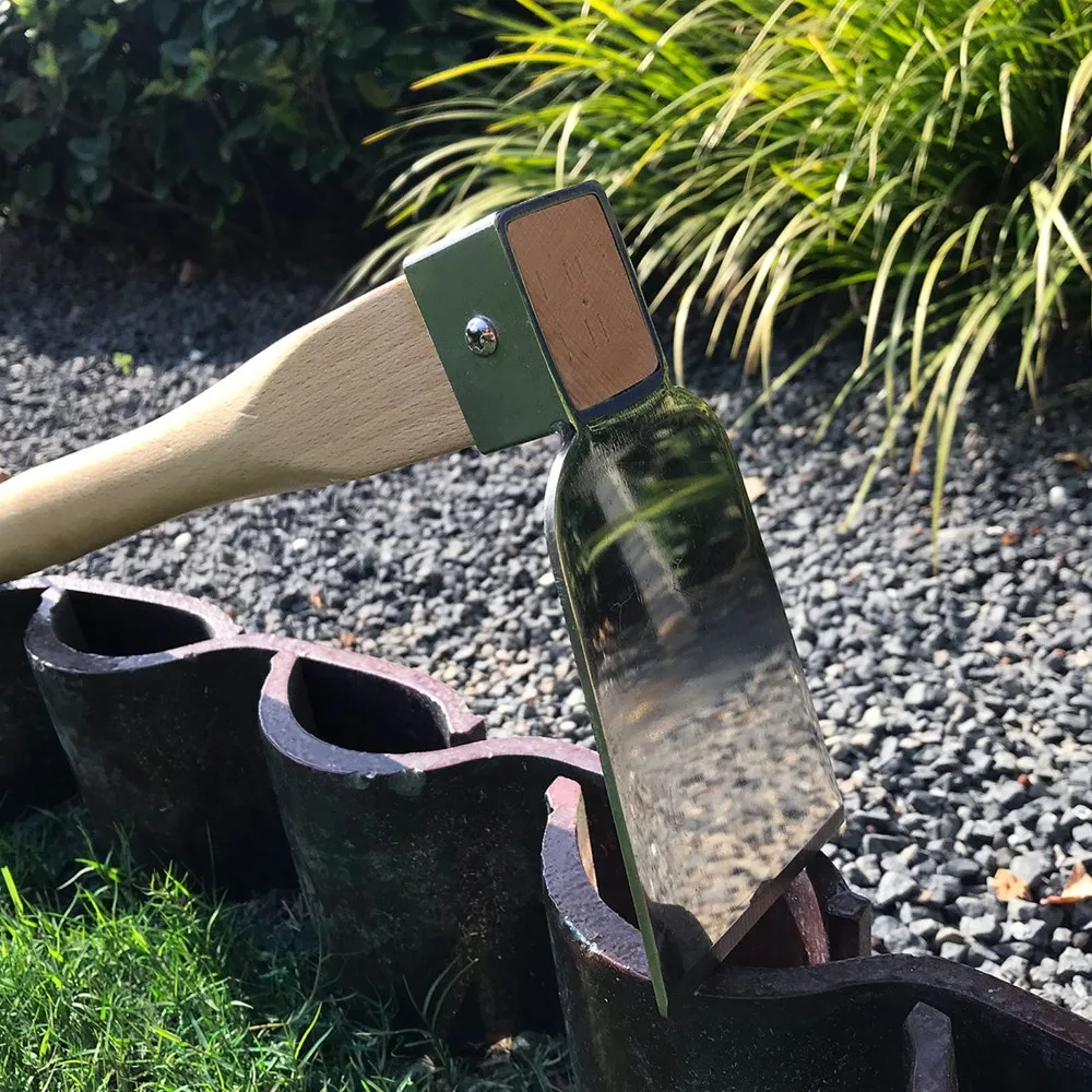 Durable Stainless Steel Grubbing Hoe Detachable Wooden Handle Mini Grub Hoe Silver Forged Hoe