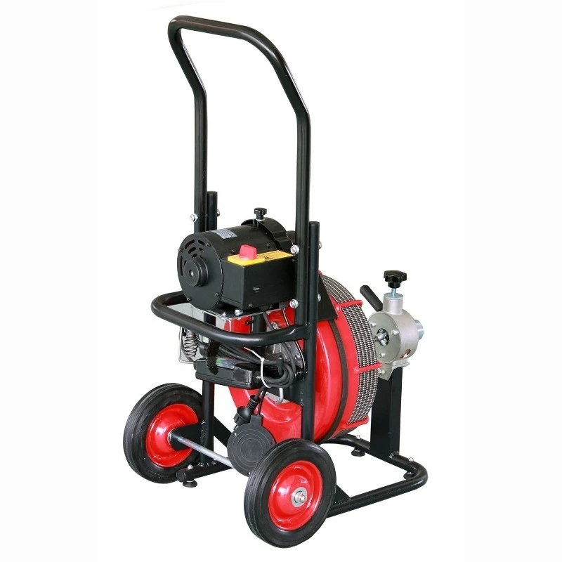 Drain cleaning serpentine auger drum machine. x 50ft 4-piece set