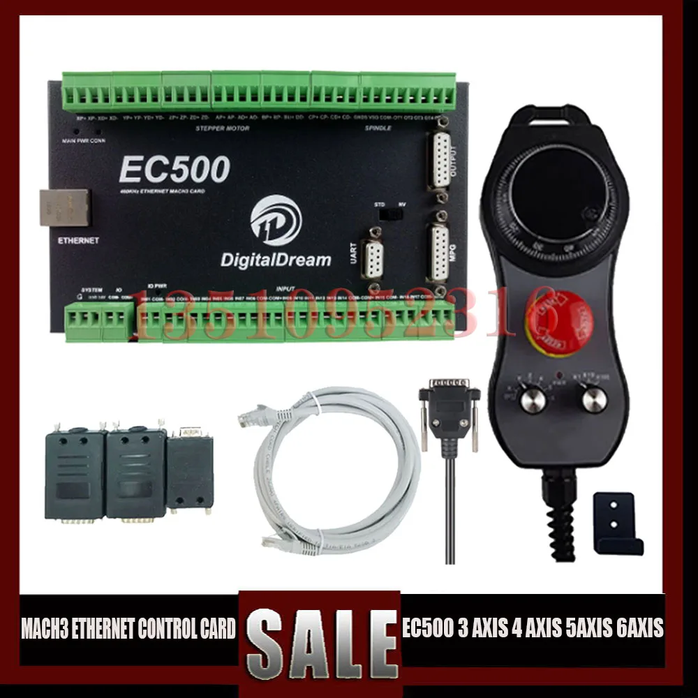 MACH3 interface board ec500 CNC-Ethernet motion controller 460khz3/4/5/6 axis controller kit brand new