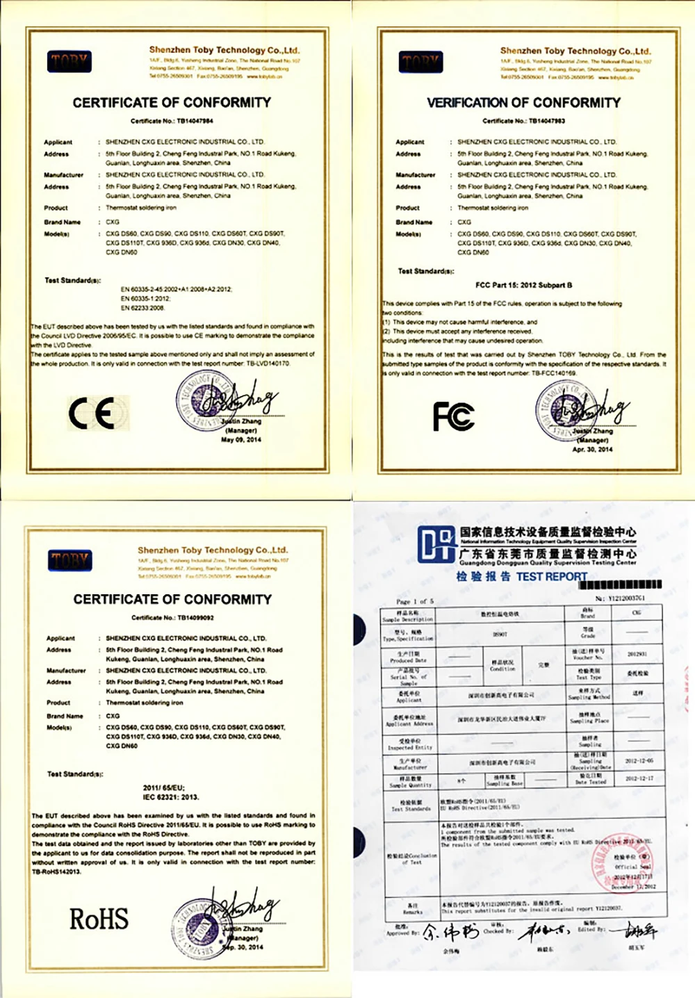 Il più nuovo CXG E60WT/90WT/110WT 110V/220V EU/US ROHS LCD temperatura digitale LED saldatore elettrico regolabile + punte