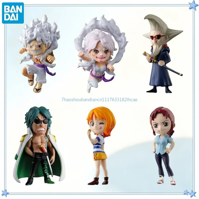 Bandai Original Gashapon One Piece 24 Naval Battle Devil Fruit Luffy Gear 5 Figure Collectible Model Desktop Toy Decoration Gift