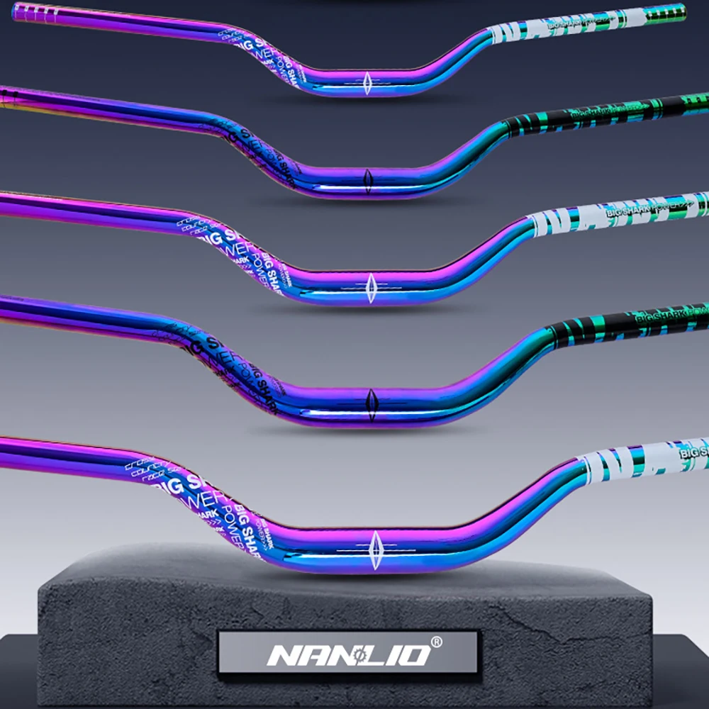 

Nanlio 50MM Rise Bicycle Handlebar T6 Aluminum Alloy Swallow Handlebar 31.8*780mm Backsweep 9 Degree Steering Wheel for MTB Bike