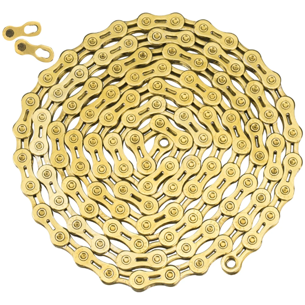 

1pcs Bicycle Mountain Bike Hollow Design Rust-Proof Coating Wear-Resistant Lightweight Carbon Steel Cycling Chain Replacement