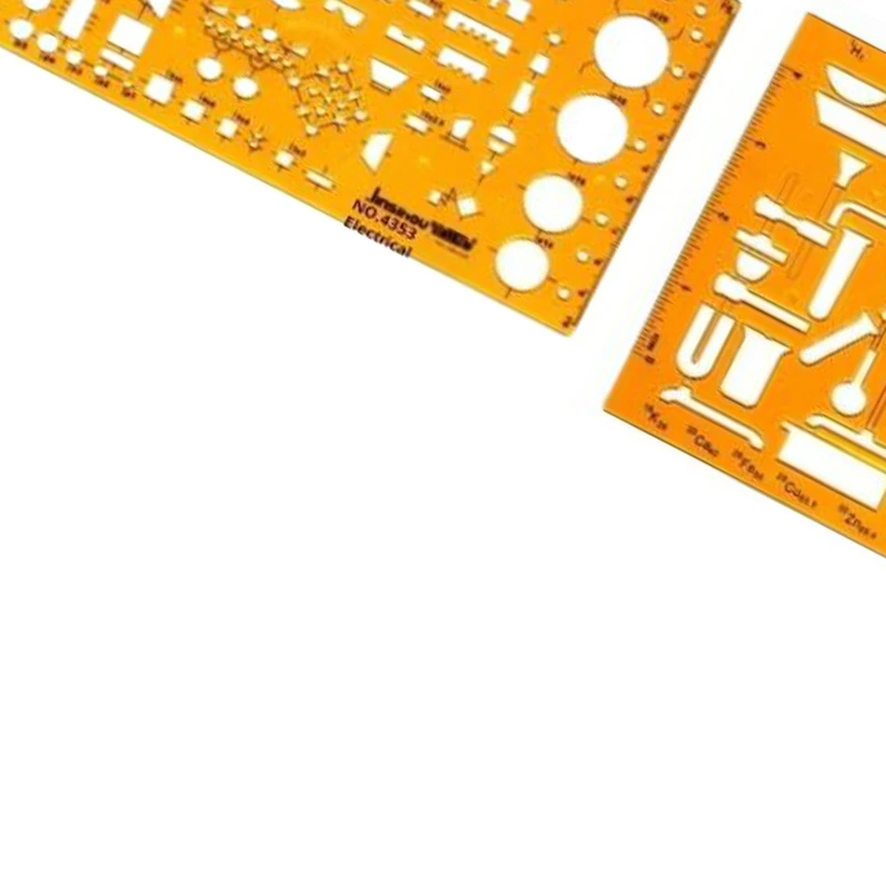 مسطرة قياس القالب الدائرية والبيضاوية - أداة صياغة متينة من الراتنج K للرسم وتصميم الأثاث والتخطيطات المعمارية