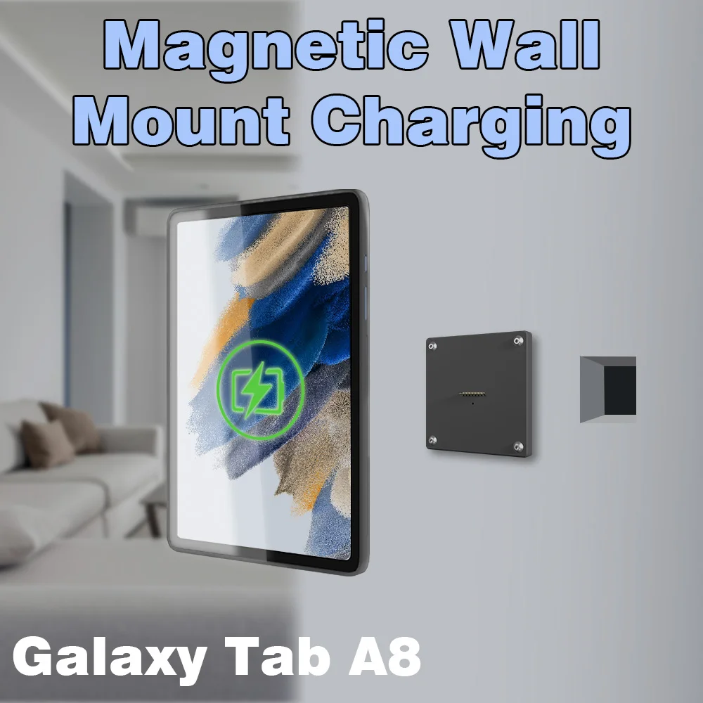 Wall Mount Tablet holder for Samsung Galaxy Tab A8 10.5 wall charging station  Magnetic wireless charging  smart home