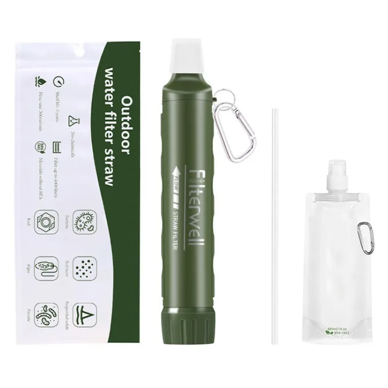 

Outdoor portable direct drinking filter straw wild climbing camping survival water purifier