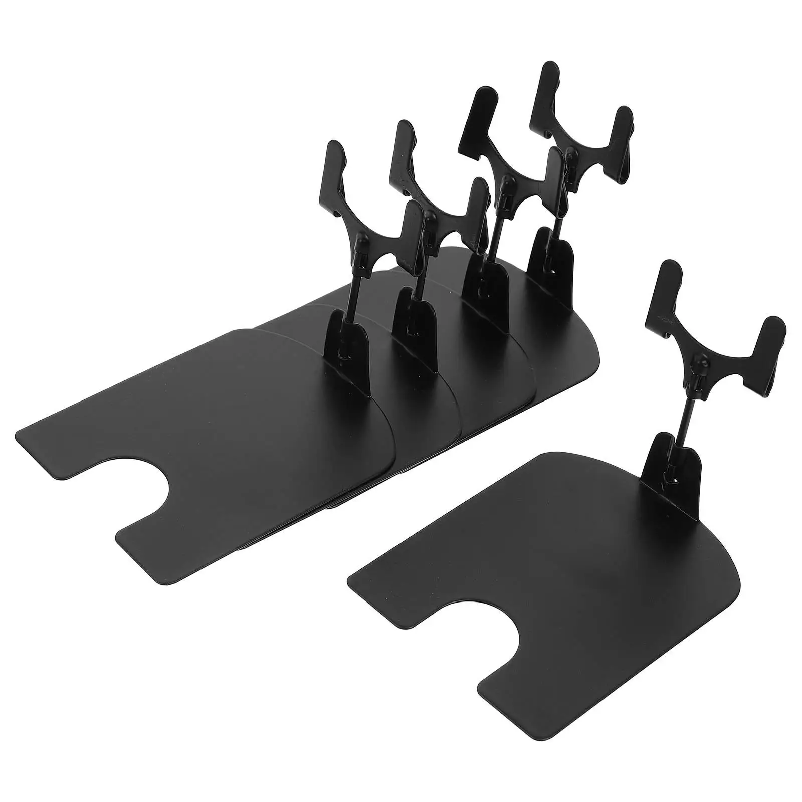 5 Pcs Price Tag Holder Card Display Rack Vertical Black Iron Sturdy Shelf Organizer Reusable Cake Store Labels