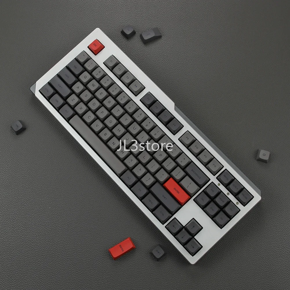 Retro black gray 61/64/68/98PBT sublimation XDA ball cap small full set of keycaps magnetic axis keycaps