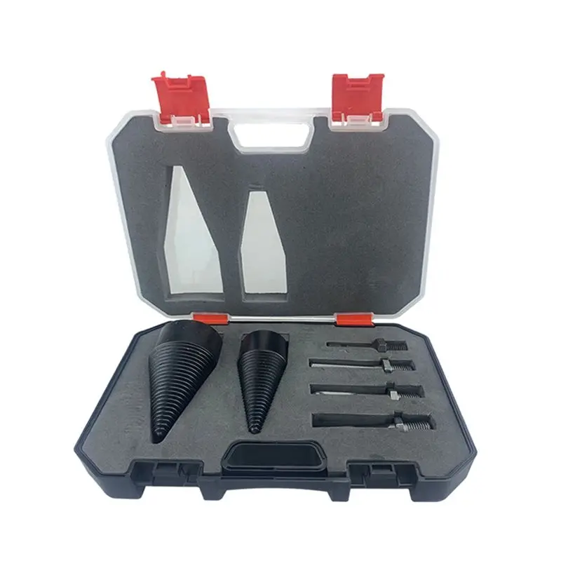 abuh-woodworking-tools-carbon-steel-6pcs-firewood-splitter-drill-bit-set-32-42mm-hex-square-shank-wood-breaker-split