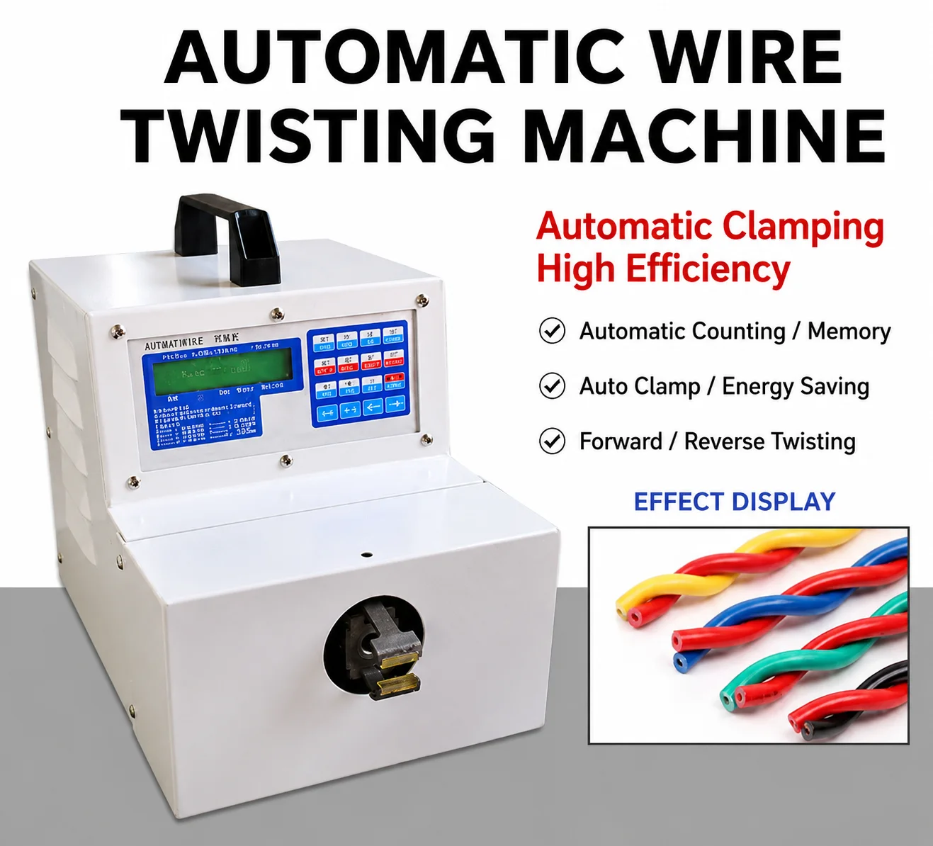 Automatic Wire Twisting Machine High Speed Cable Stranding Machine Electronic Wire Harness Twister Copper Wire Twining Tool