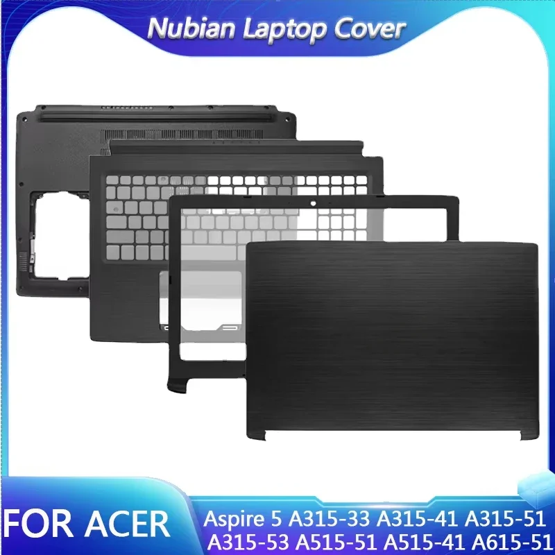 Nowy dla Acer Aspire 5 A315-33 A315-41 A315-51 A315-53 A515-51 A515-41 A615-51 LCD tylna pokrywa przednia ramka zawiasy podparcie dłoni dół