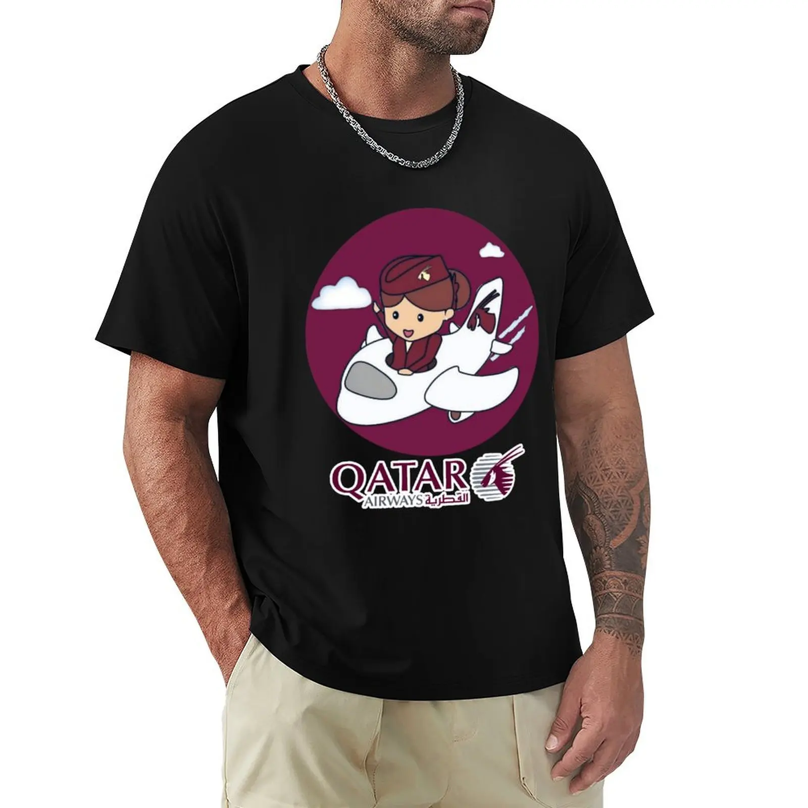 

qatar airways T-Shirt tees custom shirt plus size clothes T-shirt men