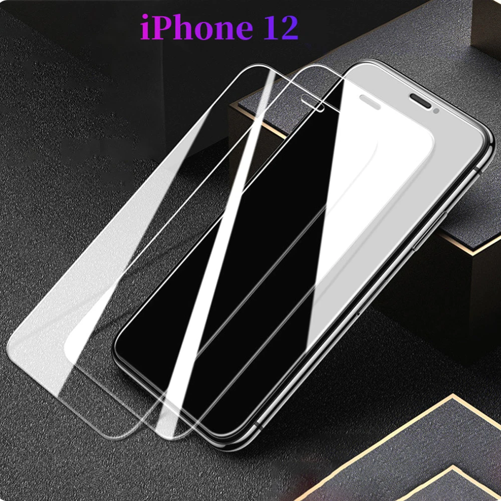 100pcs Tempered Glass for iphone 12 12Max Full Tempered Glass for iPhone 12 11 X Xs pro max XR 8 7 6S Plus Screen Protector Film