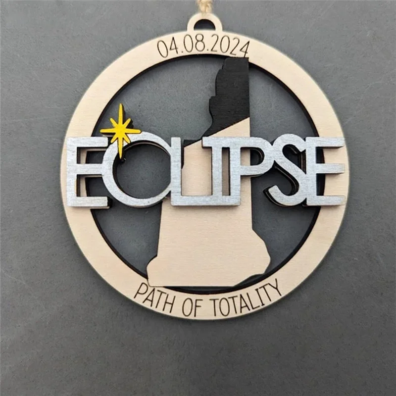 木製 2024 日食お土産、2024 日食パーティー装飾用品、日食記念品耐久性があり使いやすい-