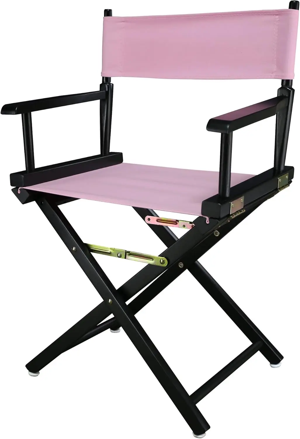 

200-02/021-22 Director Chair 18"" - Classic Height Blackframe/Pink Canvas