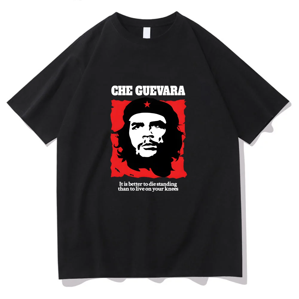 Famous Che Guevara Printing T-shirt Short Sleeve O-neck Spring Tee-shirt Cotton High Quality Soft Clothing Women Camisetas Tees