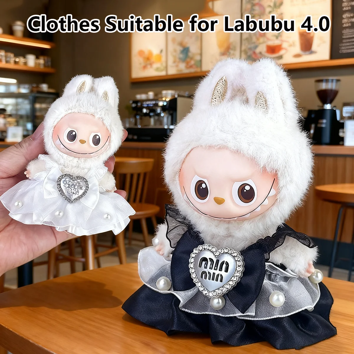 ﻿   [بدون دمية] ملابس دمية قطيفة لـ Mini Labubu 4.0 لوليتا فستان الأميرة إكسسوار ملابس دمية هدايا عصرية