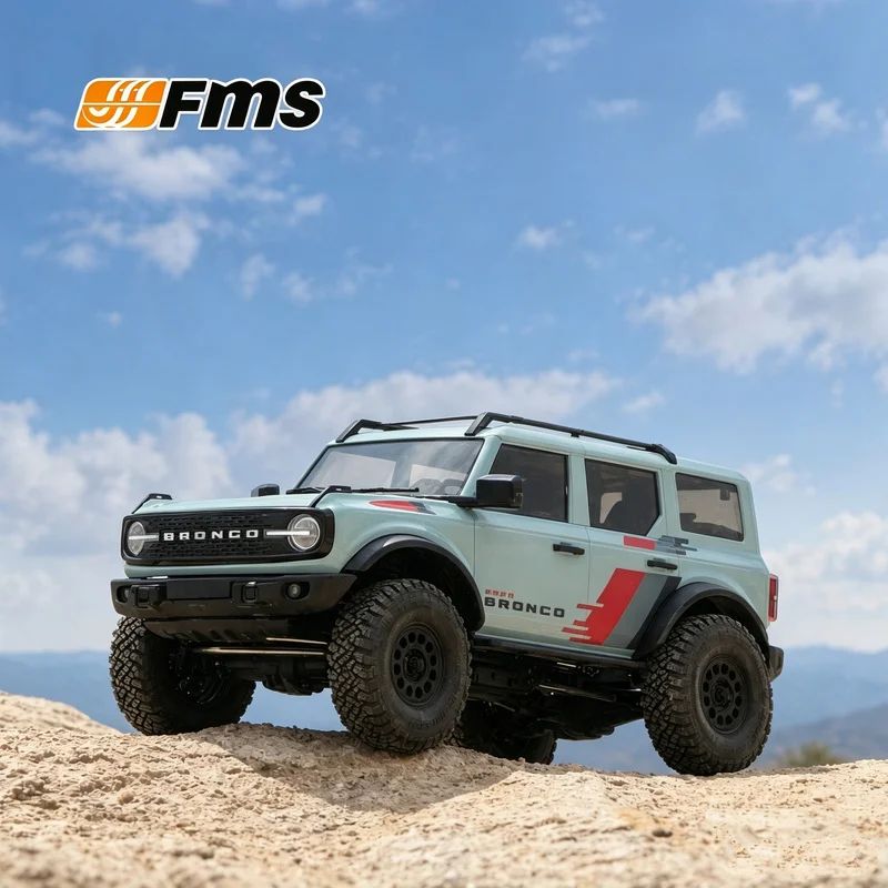New FMS FCXII 1/18 2S Brushed Remote Control Simulation Bronco RC Electric Climbing Off-road Vehicle Two-speed Model With Lights