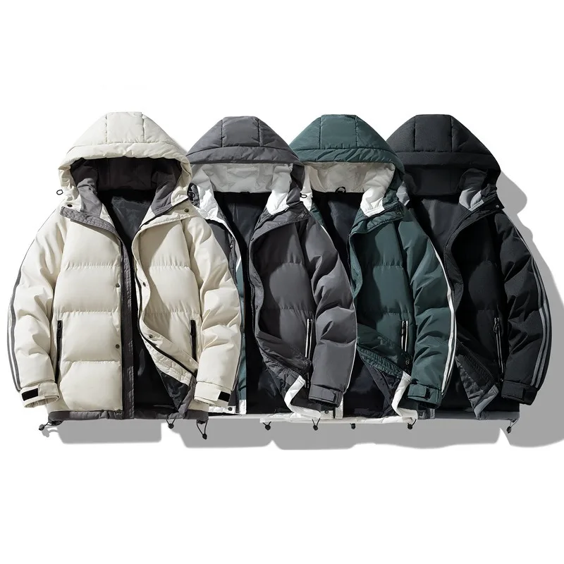 

Fashion New Outerwear Loose and Warm Coat Couple's Jacket for Men in Winter Hong Kong-style Trendy Thickened Hooded Bread Jacket