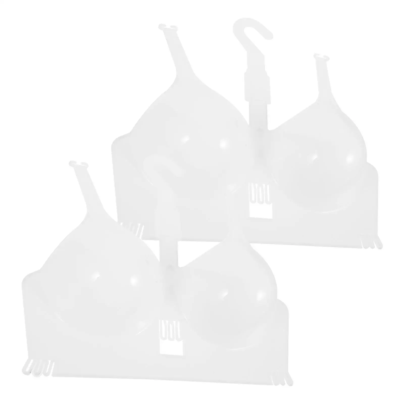 

2Pcs Bra Display Rack Women Underwear Mannequin Clear Dress Form Adjustable Hanger Clothes Hanging Small White Storage Plastic