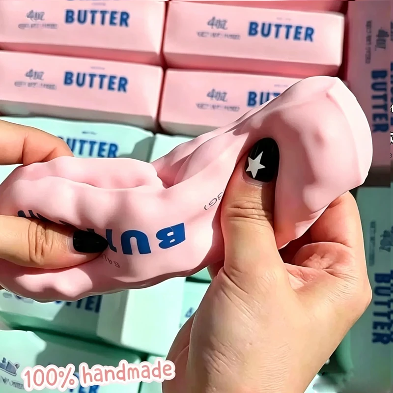 Butter Stick Squishy Stress Ball Fidget Toy Crunchy Squeeze Toy Round Blocks Filled ASMR Anti Stress Release Hand Relax GiftToy