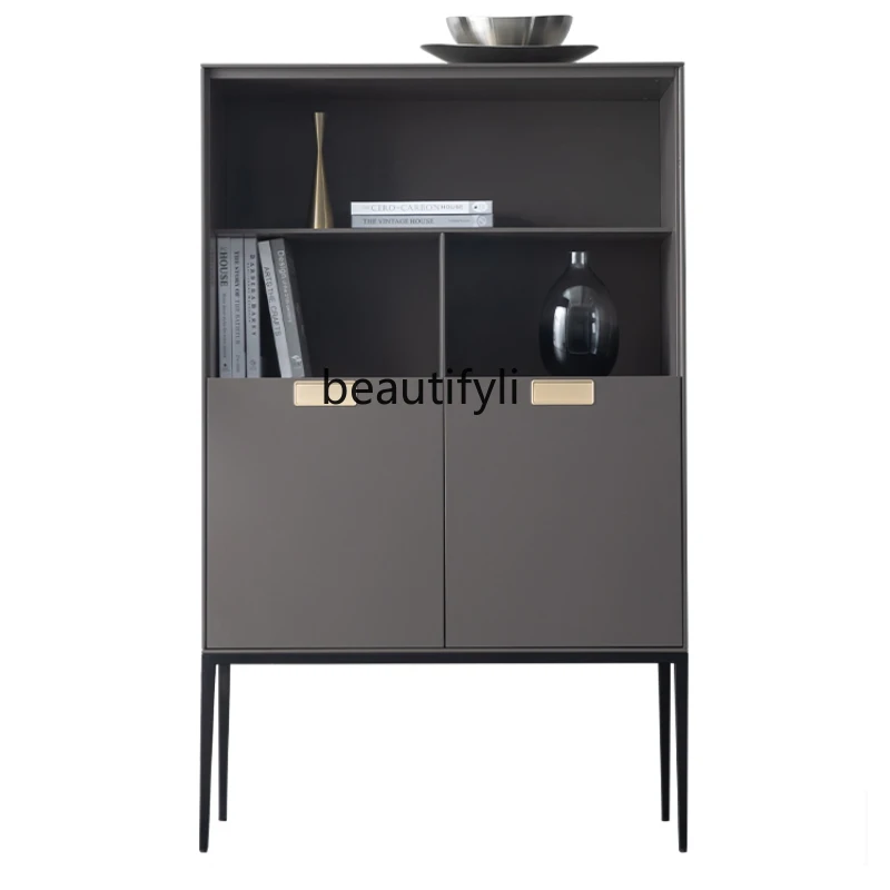 Italian Minimalist Double Door Wine Cooler Wall Nordic Slightly Luxury Decoration Entrance Cabinet