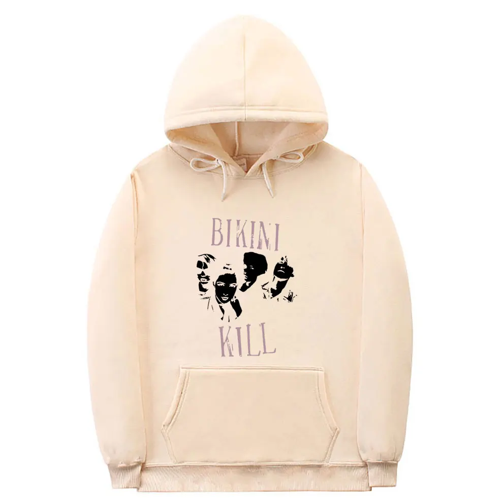 Punk Rock Band Bikini Kill Graphic Hoodie Riot Grrrl Kathleen Hanna Print Pullover Men Women Fashion Vintage Oversized Hoodies
