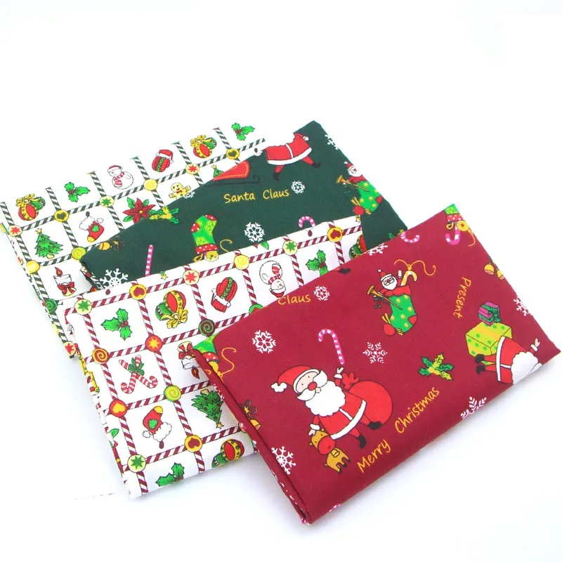 

40x50cm Christmas Series Cotton Fabric Diy Sewing Quilting Doll Kid Cloth Handmade Needlework Material Telas To Patchwork D20