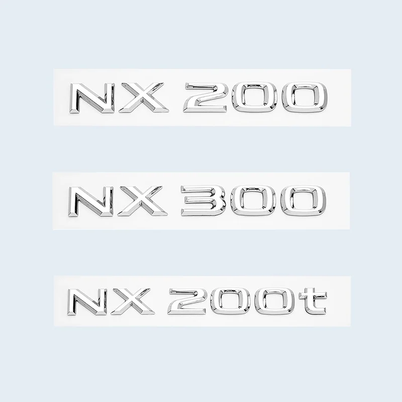 Chrome Black 3D Car Sticker for Lexus NX200 NX300 NX200t NX300h Rear Trunk Nameplate Emblem Badge Accessories view 4