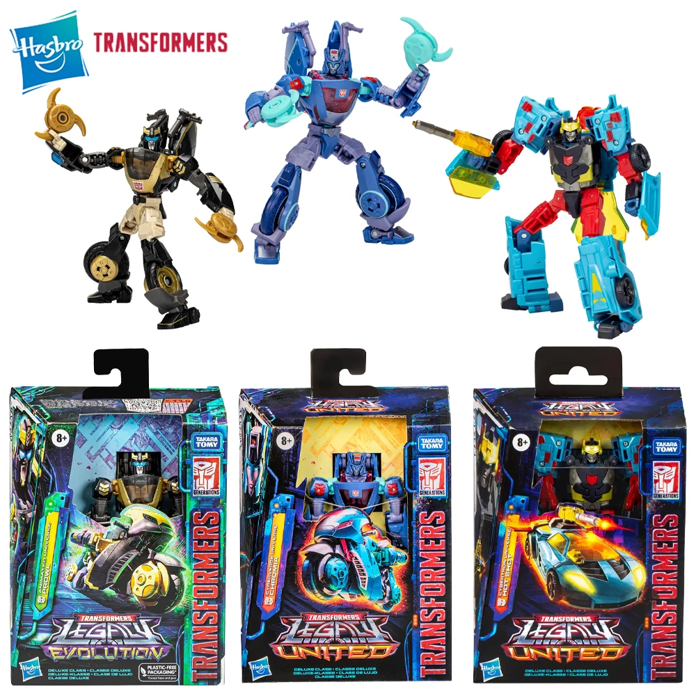 

[In-Stock] Hasbro Transformers Legacy United Prowl, Chromia and Hot Shot 14cm Deluxe Class Anime Robot Figure Model Toys