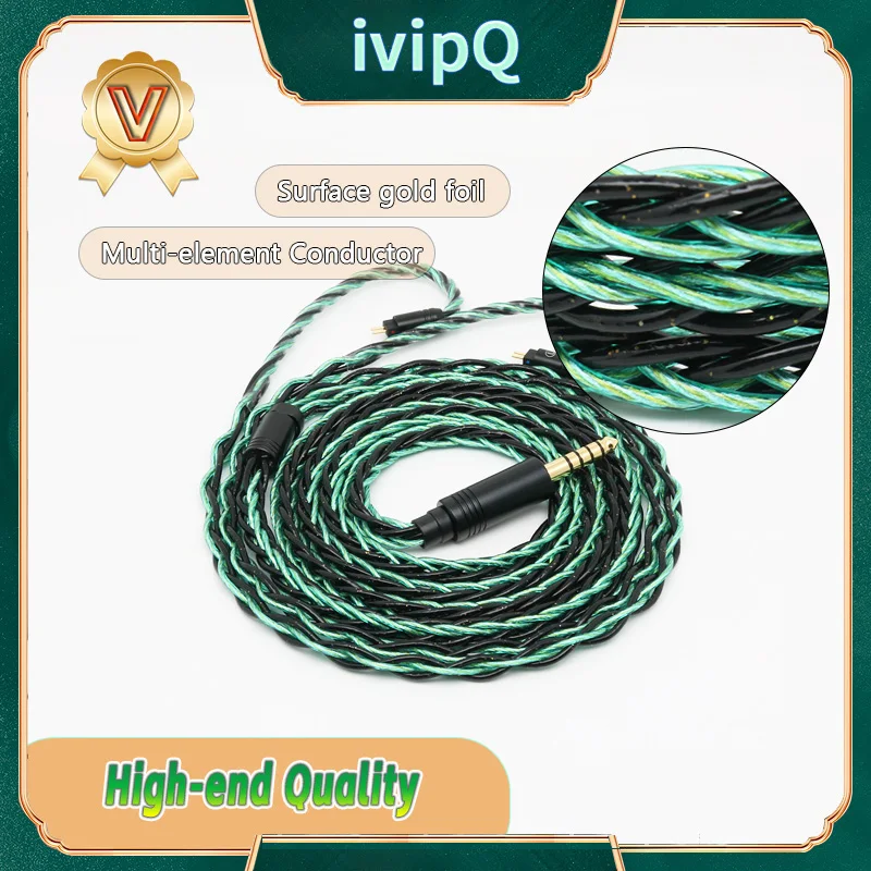 ivipQ Flagship Wire Multi-element Conductor High fidelity IEM Upgrade Cable 2.5/3.5/4.4mm MMCX/2PIN/0.78 for MK4 Youth M5 Olina